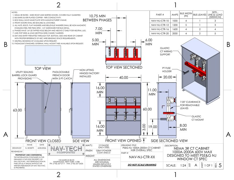 NAV-NJ-CTR-XX (1000A-2000A) drawing